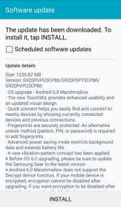 samsung galaxy s6 android 6.0 marshmallow update