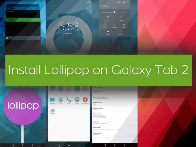 Install Android 5.x Lollipop on Galaxy Tab 2 P3100/P3110