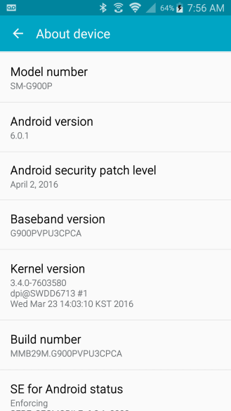 samsung galaxy s5 on sprint network get android marshmallow ota