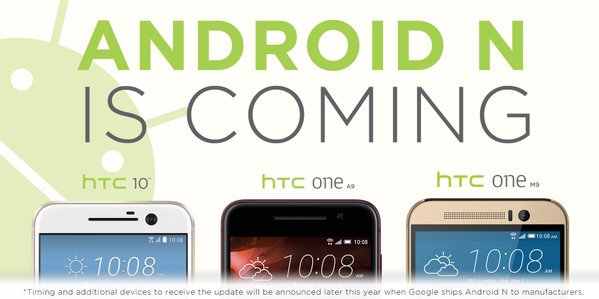 HTC announces Android N for HTC 10, HTC One A9 and the HTC One M9