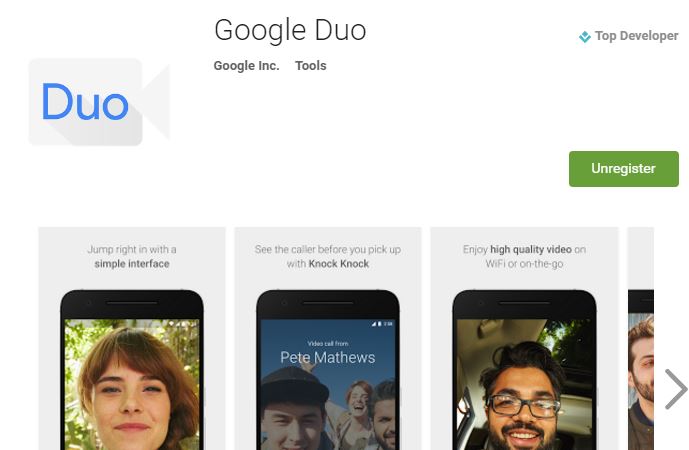 Registration for Google Duo Begins