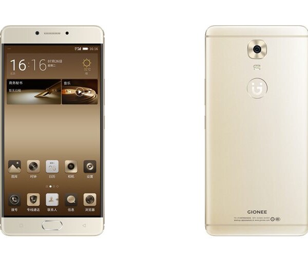 Gionee M6 front and back