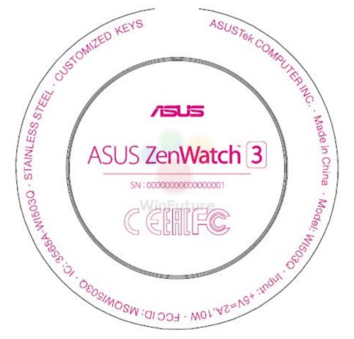 Asus Zenwatch 3 Appears in FCC Filing with Circular Display