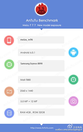 Meizu Flagship Spotted on AnTuTu Carrying Exynos 8890