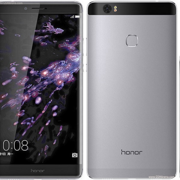 Huawei Honor Note 8 front back side in grey