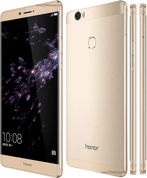 Huawei Honor Note 8 front back side in gold