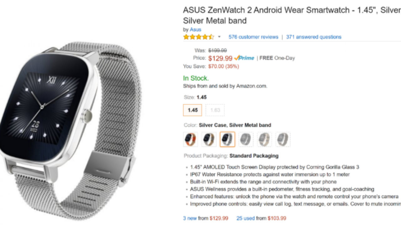 asus zenwatch amazon