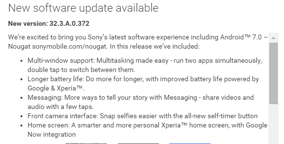 sony xperia z5 series starts getting android 7.0 nougat update