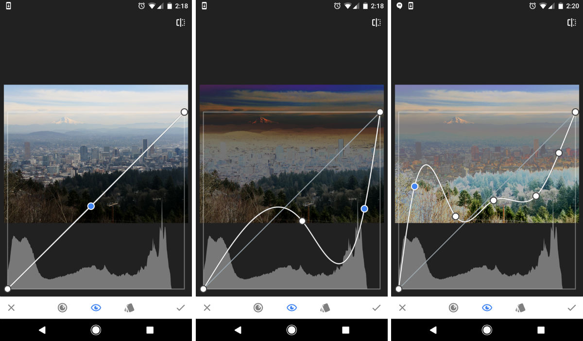 snapseed gets the curves tool and fixing face detection