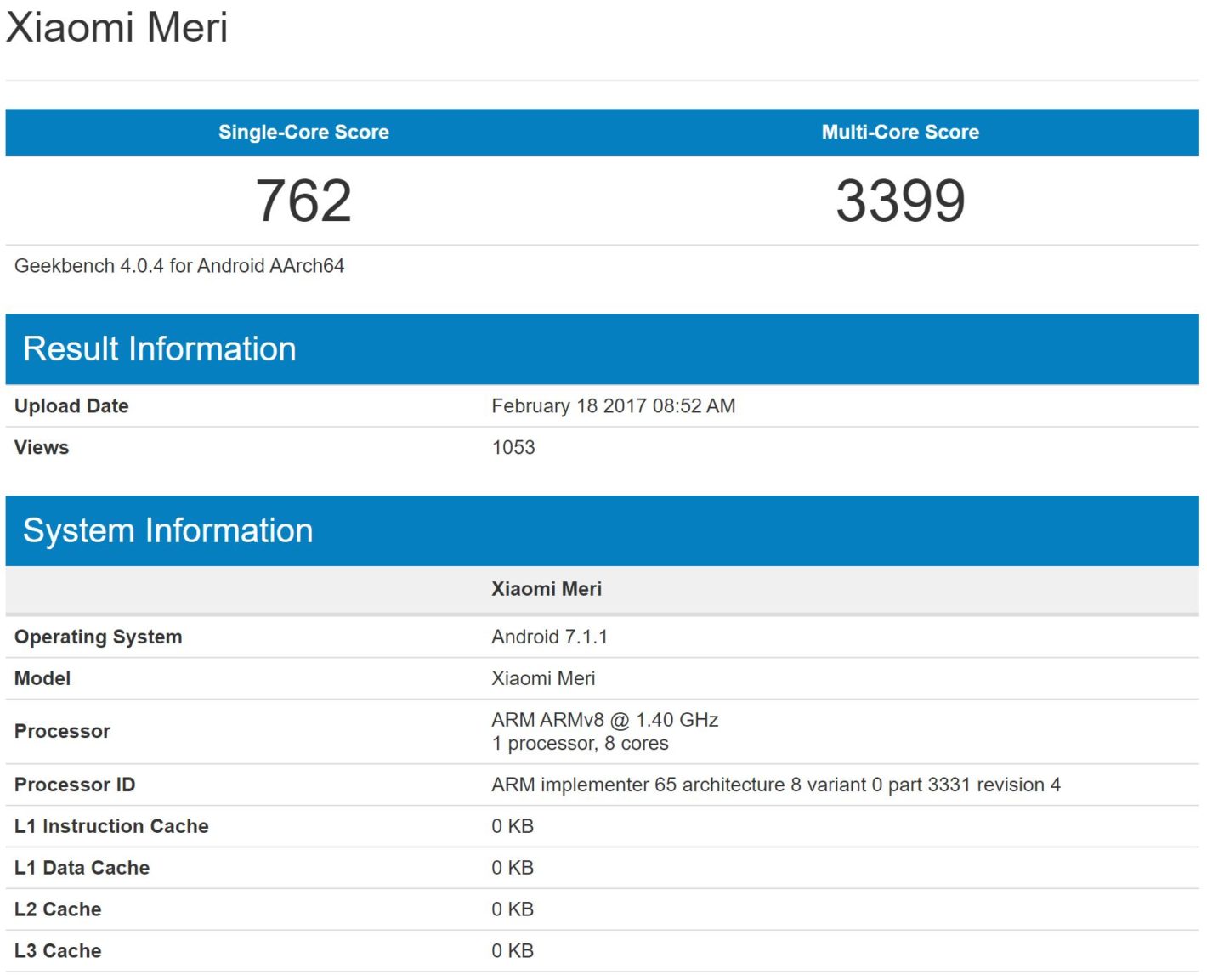 xiaomi mi 5c spotted on geekbench with android 7.1.1 nougat