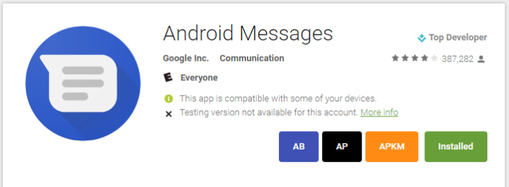 google's messenger app renamed to android messages
