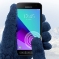 Samsung Galaxy XCover 4 with glove