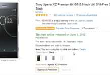 Sony Xperia XZ Premium Pre-Orders