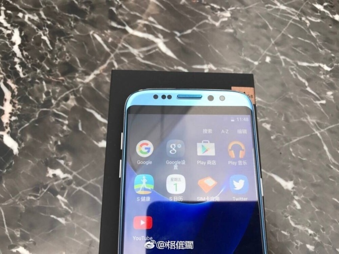 galaxy s8 coral blue front