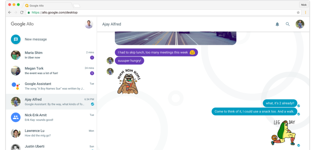 google allo 9.0 desktop chat client