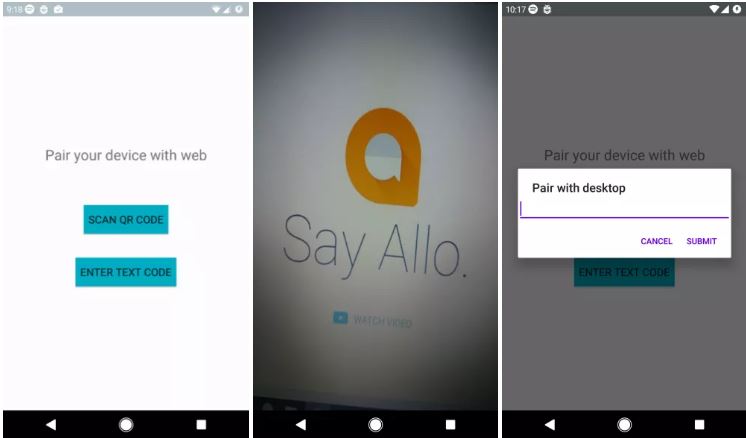 google allo desktop client working resembles like of whatsapp