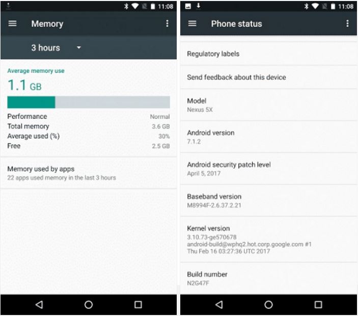 nexus 5x 4 gb ram