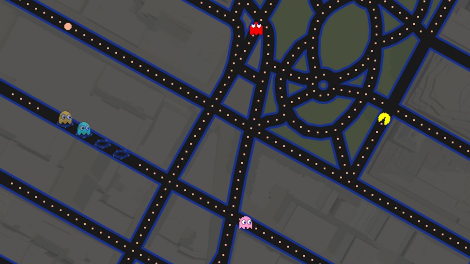 google maps pacman