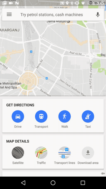 google maps for android gets new home screen in india