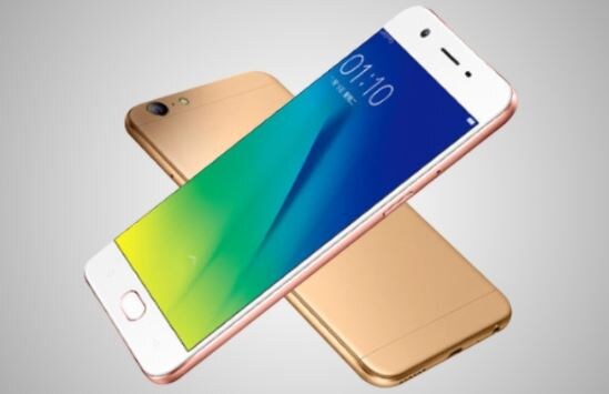 Oppo A77 front and back
