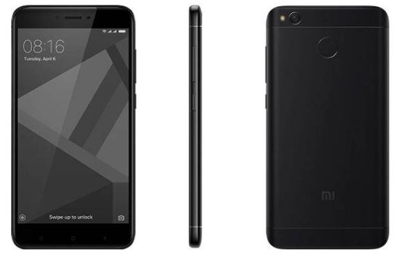 Xiaomi Redmi 4 front back side
