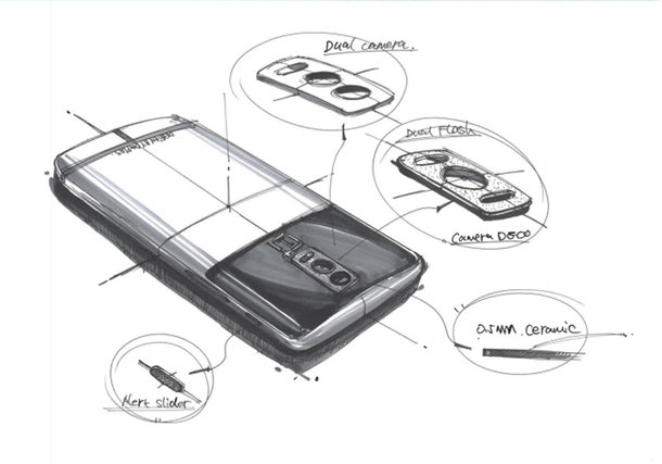 oneplus 5 new sketches show ceramic back, vertical dual camera's at the back