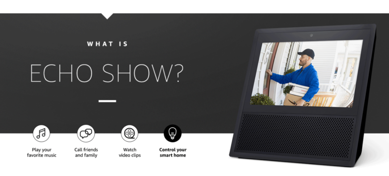 amazon introduces echo show with touch screen and alexa calling