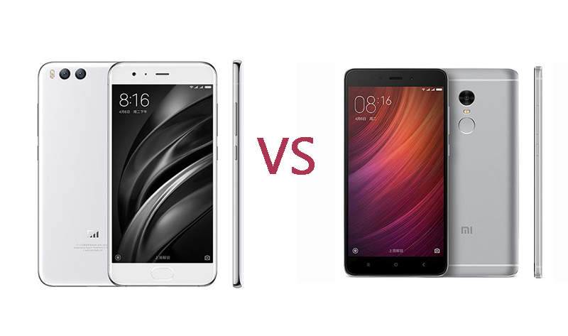 xiaomi mi 6 vs xiaomi redmi note 4