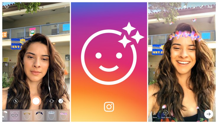 instagram has now cloned the snapchat selfie lenses feature