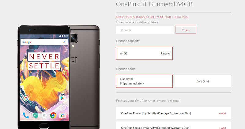 oneplus 3t sbi