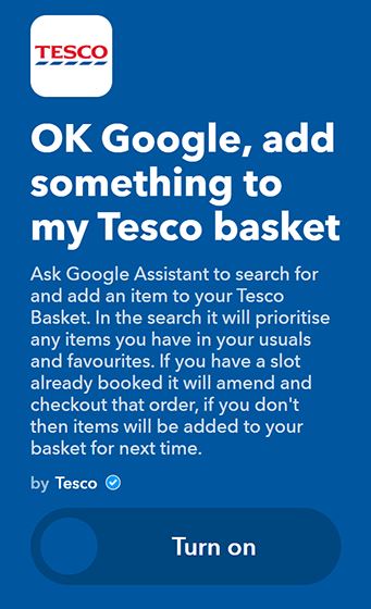 google home now supports shopping from tesco in the uk via ifttt
