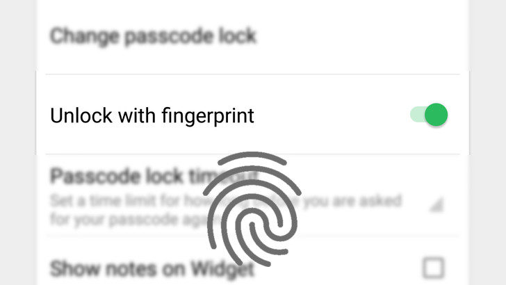 evernote beta testing fingerprint unlock feature with version 7.12