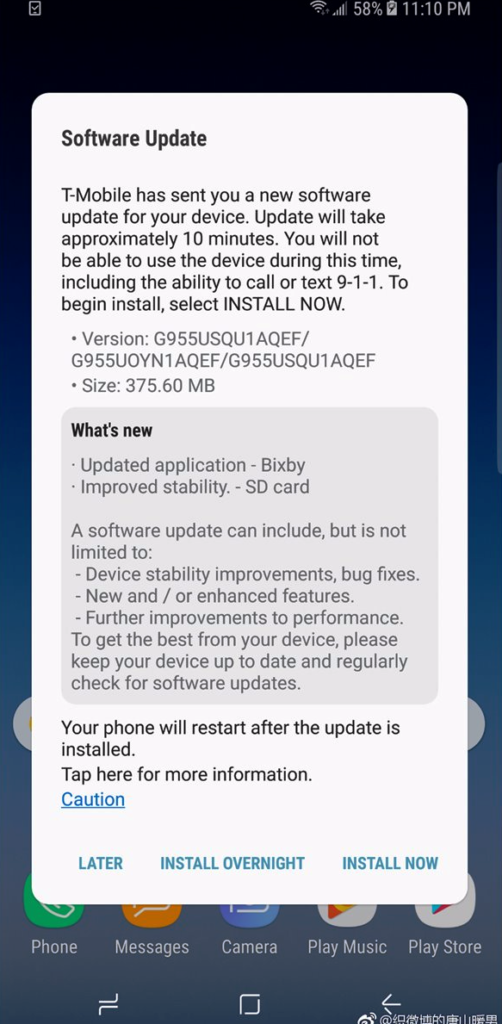 samsung galaxy s8 and s8 plus started receiving may security patch in the us