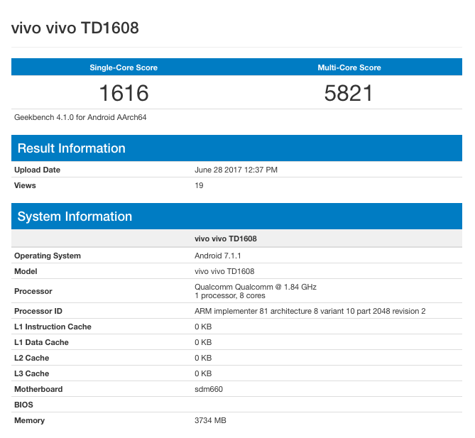 vivo x9s spotted on geekbench with snapdragon 660 and 4gb ram