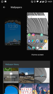 shot on oneplus allows to change homescreen and lockscreen wallpapers automatically