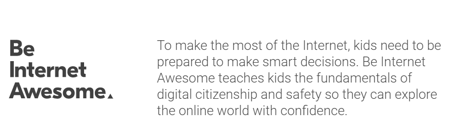 'be internet awesome' program from google helps kids stay safe online