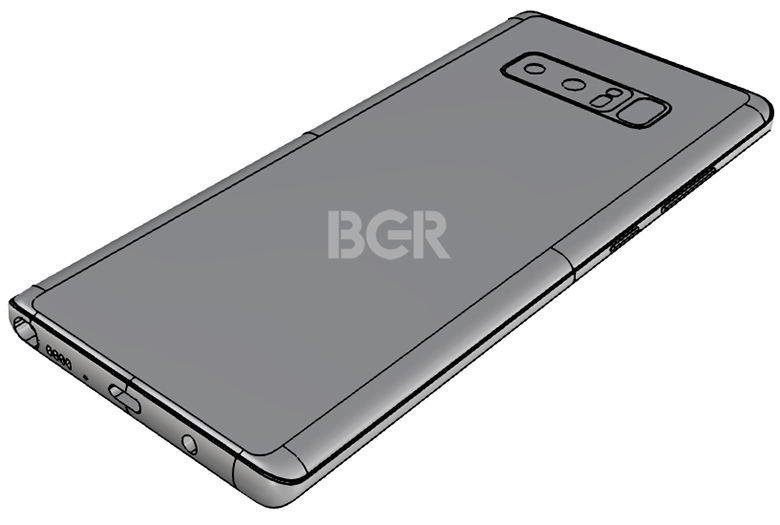 upcoming galaxy note 8 leaked image reveals positioning of the fingerprint sensor