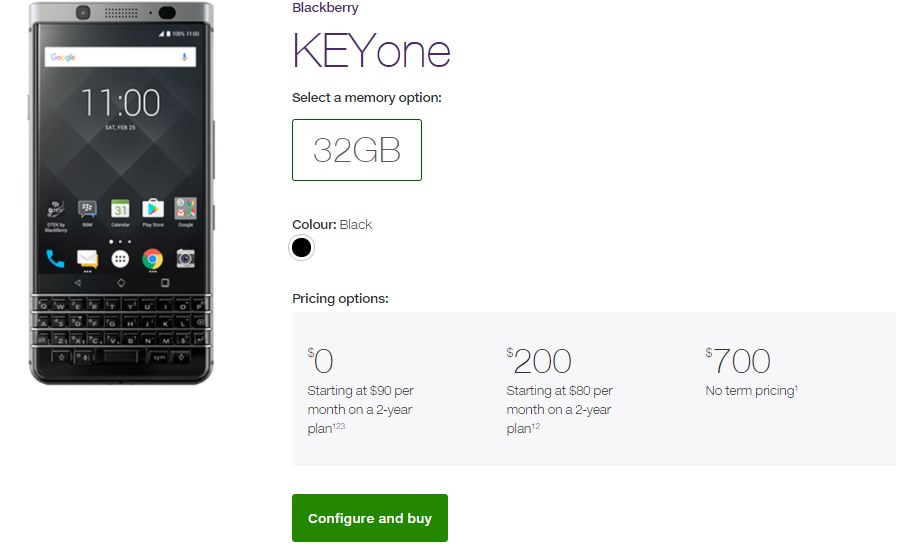 blackberry keyone