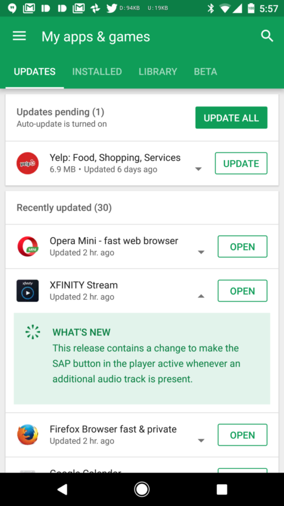 google play store version 8 lets you see changelogs of apps in one place