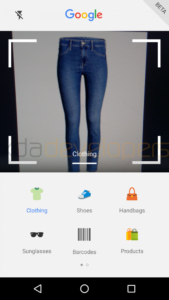 this is how google visual search looks on android