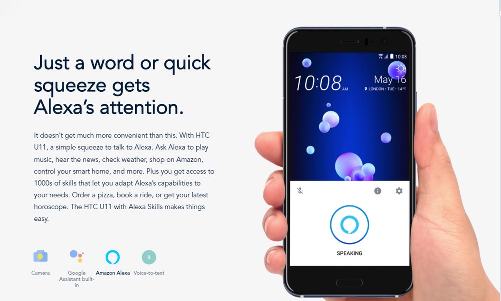 amazon alexa now available for htc u11 in the uk