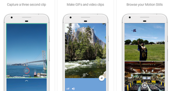 google gifs making app, motion stills launched for android