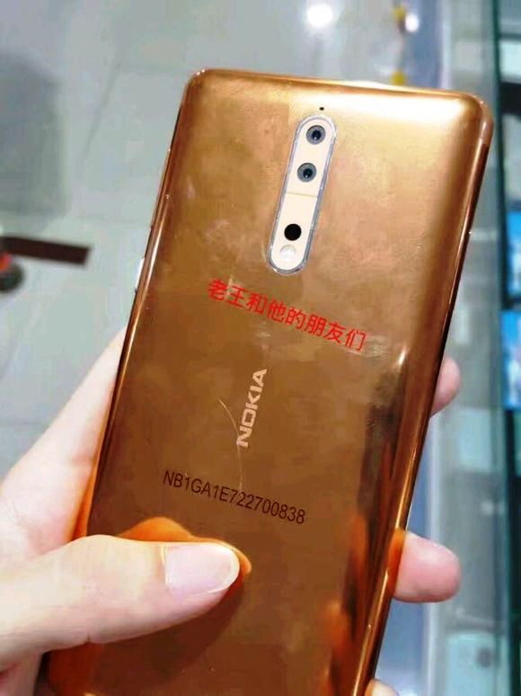 nokia 8 new image leak reveals gold-copper color of the phone