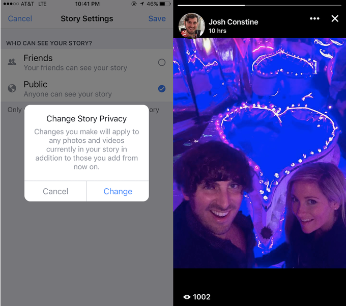 now you can share your facebook stories publically