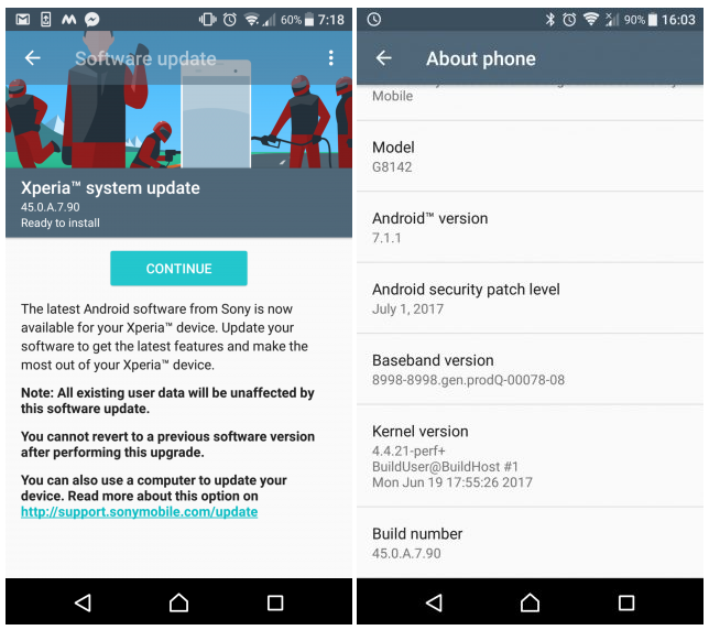 sony xperia xz premium and samsung s8, s8 plus starts receiving july security patch