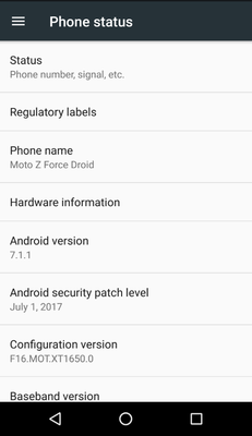 verizon moto z droid and moto z force droid getting android 7.1.1 nougat update