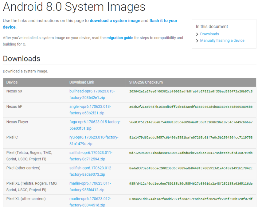 android 8.0 oreo system images gone live for pixel, pixel xl, nexus 5x, nexus 6p, pixel c, and nexus player