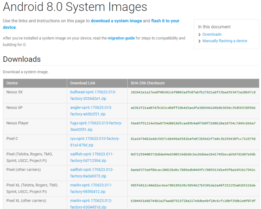 how to flash android oreo system images on google pixel and nexus devices