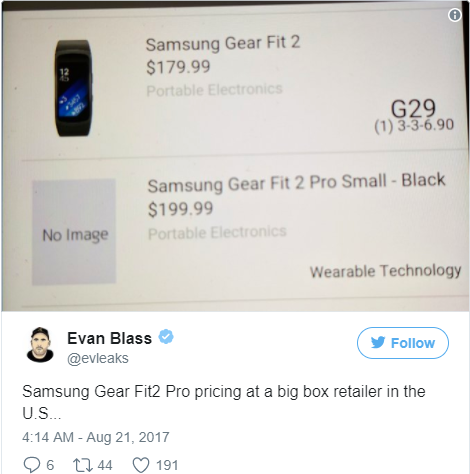 samsung gear fit 2 pro pricing details revealed via recent leak