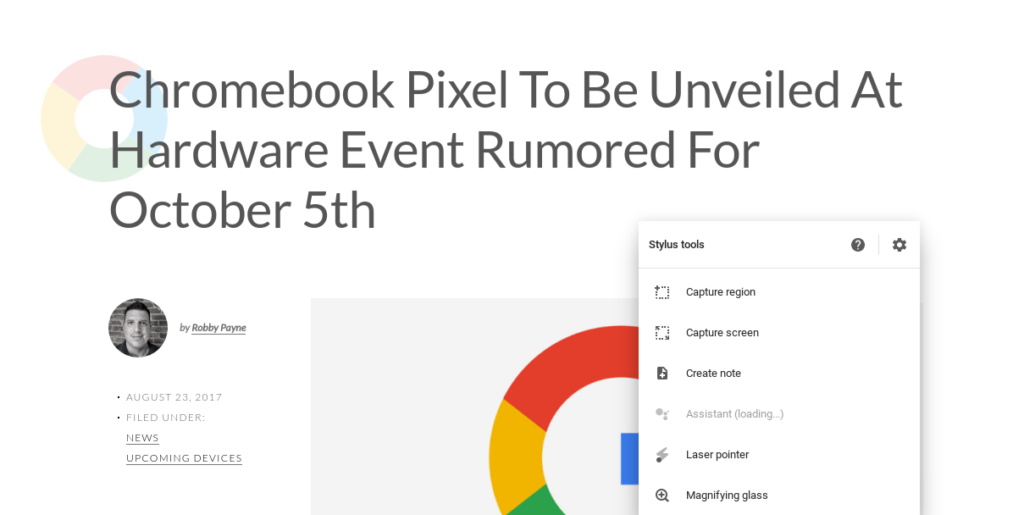 google is developing assistant activation via stylus pen for chromebooks